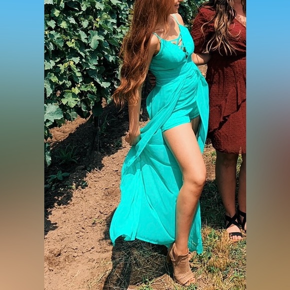 Turquoise Dress - Picture 2 of 3